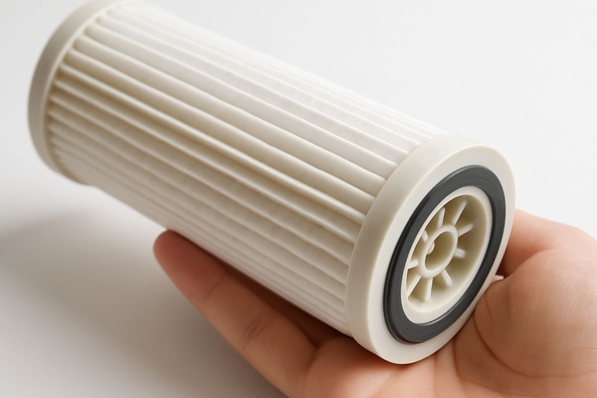 Cartuccia filtrante in azione